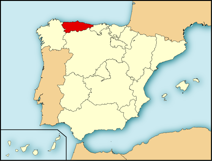 Localización geográfica Asturias